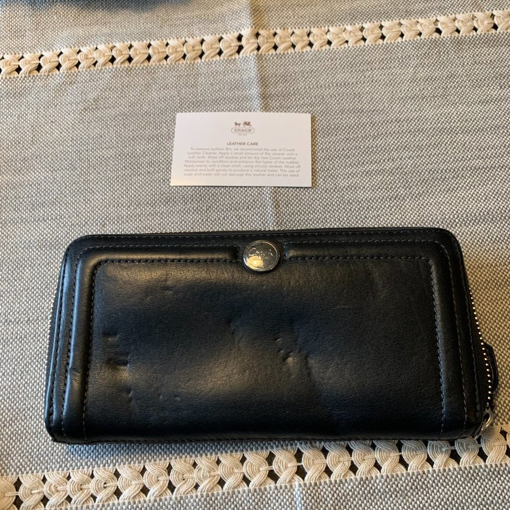 Coach black leather wallet